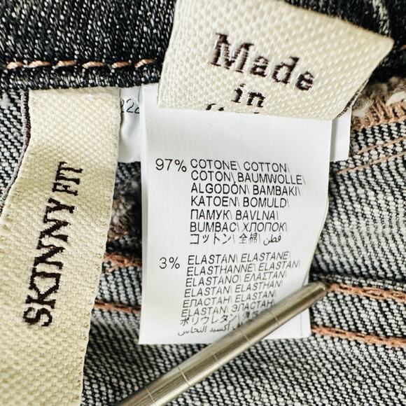 Brunello Cucinelli High Waisted Skinny Jeans Dark Grey Denim Size 46 US 10 - Picture 7 of 9